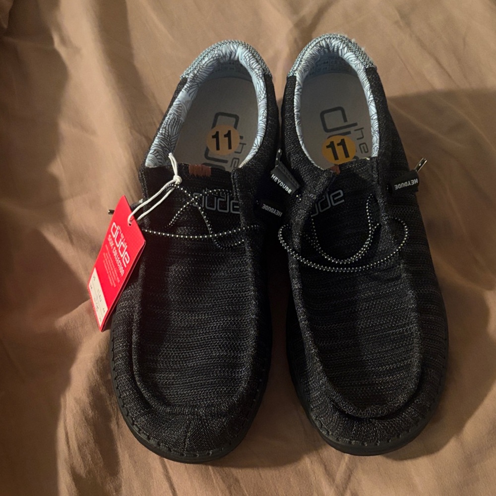 Hey Dude Men's Black Slip-On Loafers